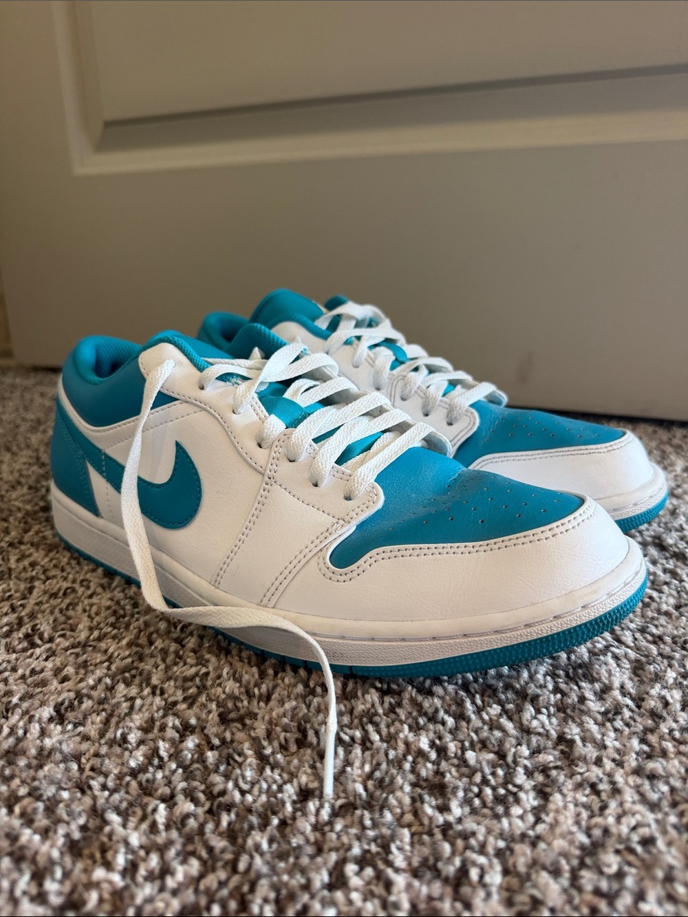 Nike Low-Top Sneakers in White and Teal